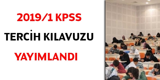 2019/1 KPSS tercih klavuzu yaymland