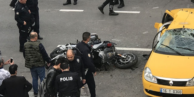 Polisin ehit olduu kazada taksiciye tahliye yok