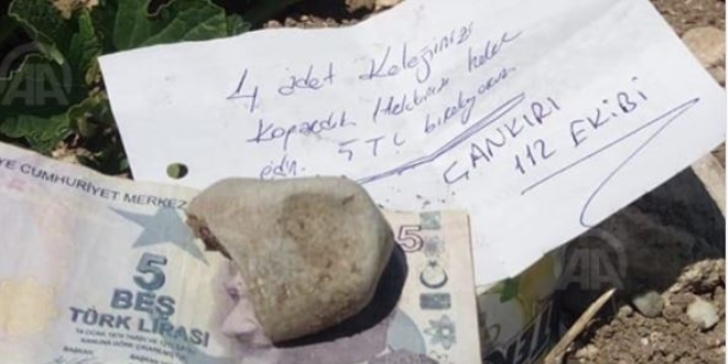 112 Acil Servis çalışanlarından tarla sahibini duygulandıran not