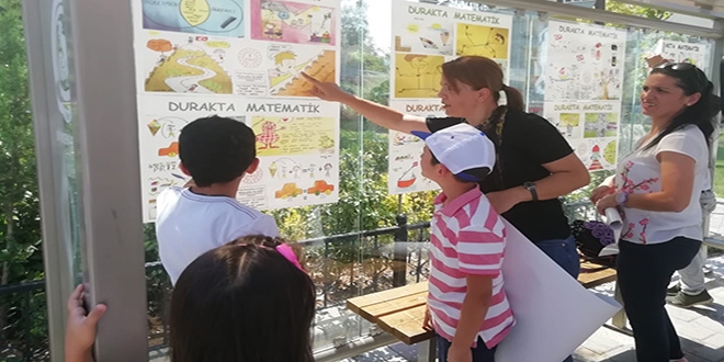 Otobüs durağında matematik öğretilecek