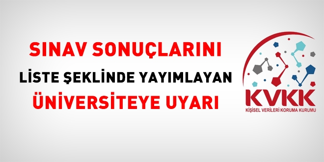 KVKK'dan, sınav sonuçlarını isimlerle yayımlayan üniversiteye uyarı