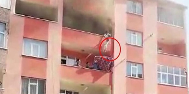 Yürekleri ağza getiren olay! Komşuları battaniye açtı