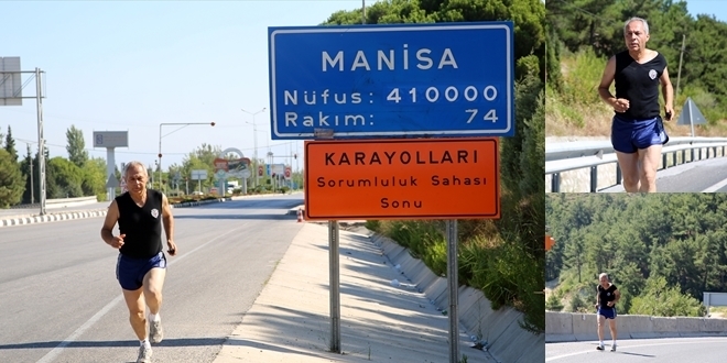 54 yaşında, iki şehir arasında her gün koşuyor
