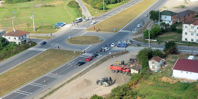 Sakarya'da jandarmadan helikopterli trafik denetimi