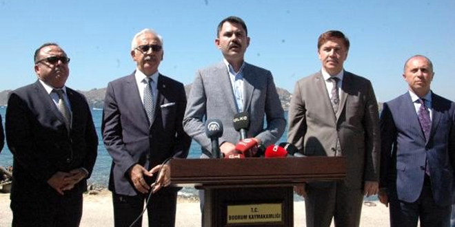 Bakan Kurum: Bodrum'da 1611 konut ve 4 otelin inşaatı durduruldu