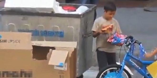 Diyarbakırda kağıt toplayan kardeşlere 'bisiklet' sürprizi