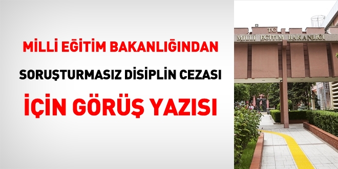 MEB; soruşturma yapılmadan disiplin cezası verilemez