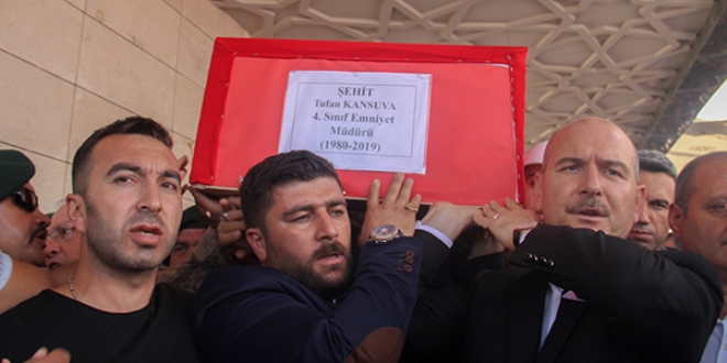 Şehit Özel Harekat Şube Müdürü son yolcuğuna uğurlandı