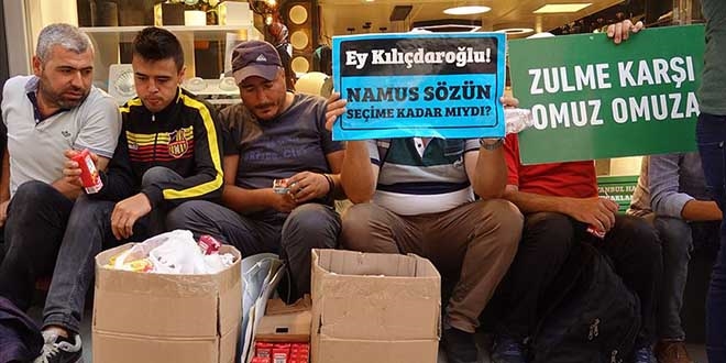 İBB'de işten çıkarılan işçilerin eylemi sürüyor
