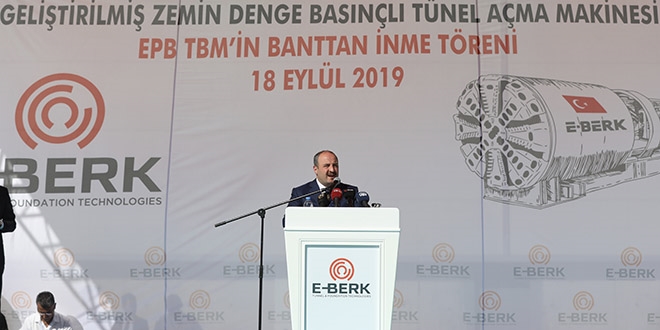 Yerli tünel açma makinesi üretim bandından indirildi