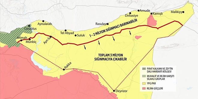Türkiye 3 milyon Suriyeli için güvenli bölge önerdi