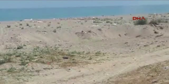 Samsun'da sahilde denizalt mhimmat bulundu