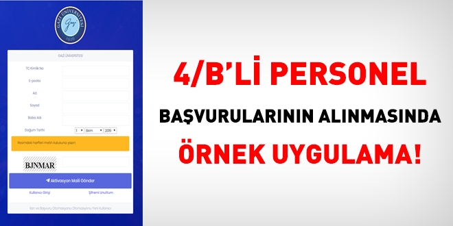 Sözleşmeli personel başvurularının alınmasında örnek uygulama!