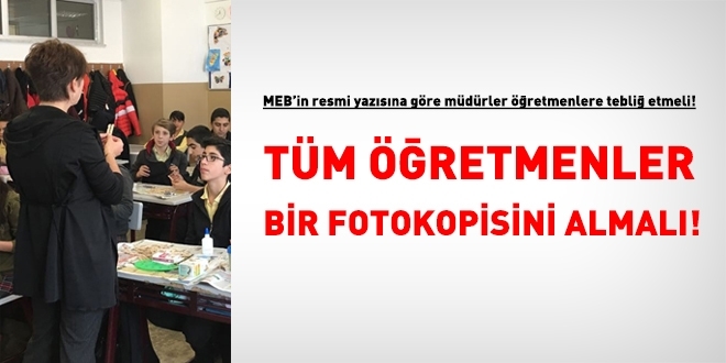 Ekim 2019 norm güncellemeleri başladı, öğretmenler bir fotokopi almalı!