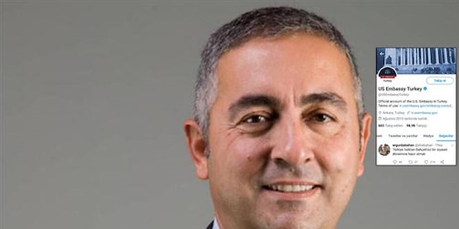 ABD Büyükelçiliği, FETÖ'cünün twitini beğendi