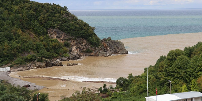 Zonguldak'ta deniz kahverengiye dönüştü