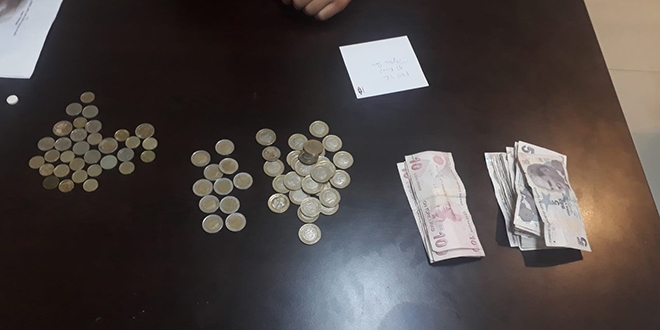 Dilencilerin üzerinden 2 bin 842 TL çıktı