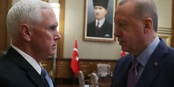 Cumhurbakan Erdoan, ABD Bakan Yardmcs Pence'i kabul etti