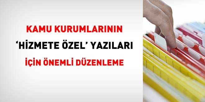 Hizmete özel yazılar için önemli düzenleme