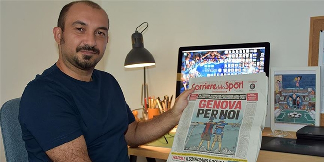 Karikatürleriyle İtalya'da gündem olan Türk