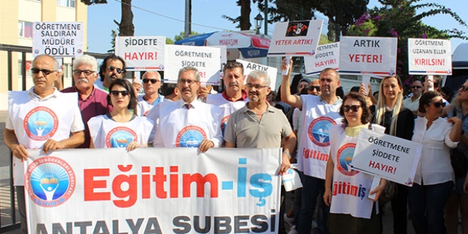 Öğretmeni dövdüğü iddia edilen müdüre tepki
