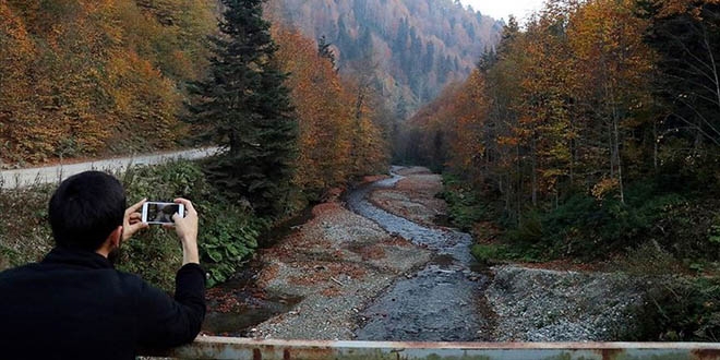 Düzce yaylaları sonbahar manzarasıyla büyülüyor
