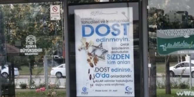 Konya'daki afişler toplatıldı