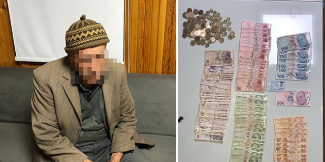 Dilencinin üzerinden bakın ne kadar para çıktı?