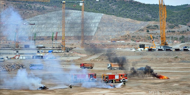 Akkuyu Nükleer Güç Santralinde 'fırtına' tatbikatı