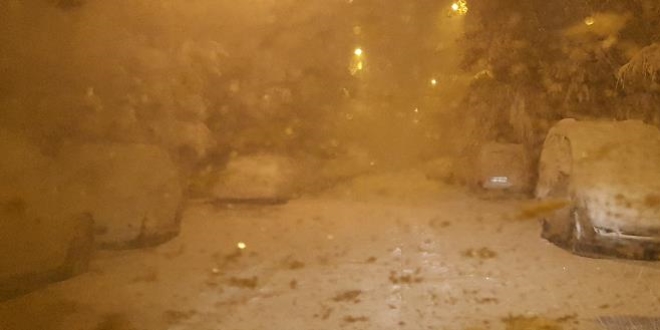Bayburt'ta kar yağışı etkili oldu
