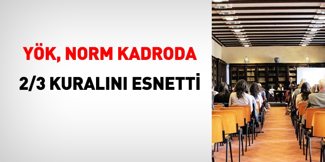 YÖK, norm kadrodaki 2/3 kuralını esnetti
