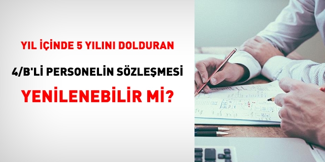 Yıl içinde, 5 yılını dolduran sözleşmeli personelin sözleşmesi yenilenebilir mi?