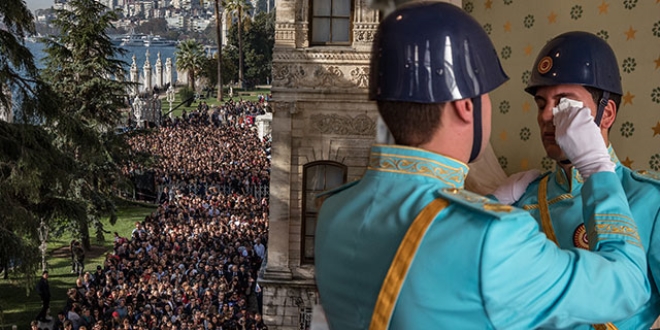 Dolmabahçe Sarayı'nda bugün... Gözyaşlarına boğuldular