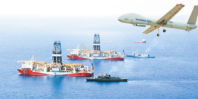 Doğu Akdeniz'de sondaj havada İHA savaşları