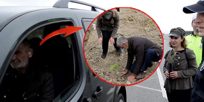 Ceza yazılacağını zannetti... Fidan dikti
