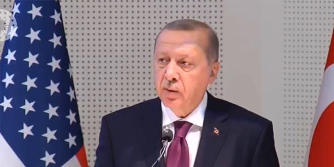 Erdoğan: ABD'den beklentimiz terör örgütüne verdiği desteği sonlandırmasıdır