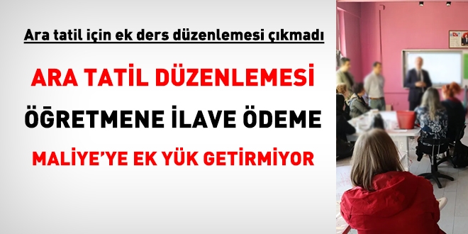 İlk ara tatil başladı ama ek ders düzenlemesi hala çıkmadı
