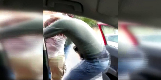 Sürücü kursu öğretmenine dayak kamerada