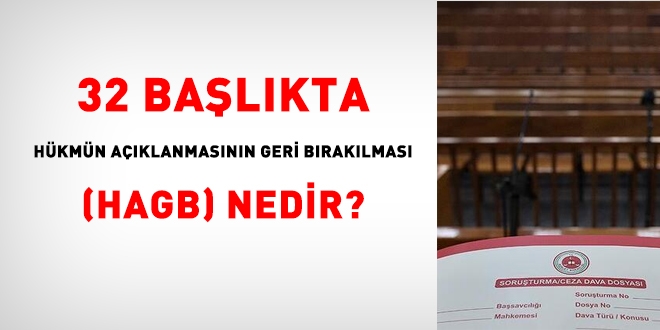 36 başlıkta Hükmün Açıklanmasının Geri Bırakılması (HAGB) Nedir? (CMK 231)