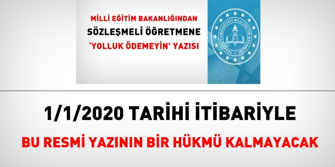 Szlemeli personelin harcrahna dair gr yazs, 2020 ylndan sonra geerli olmayacak