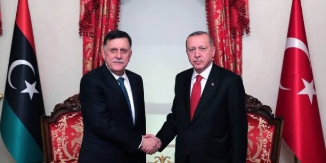Cumhurbaşkanı Erdoğan, Sarraj'ı kabul etti
