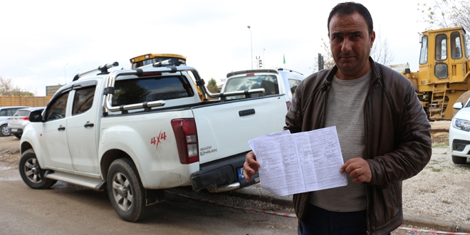 Konya'daki kamyonete stanbul'dan ceza kesildi