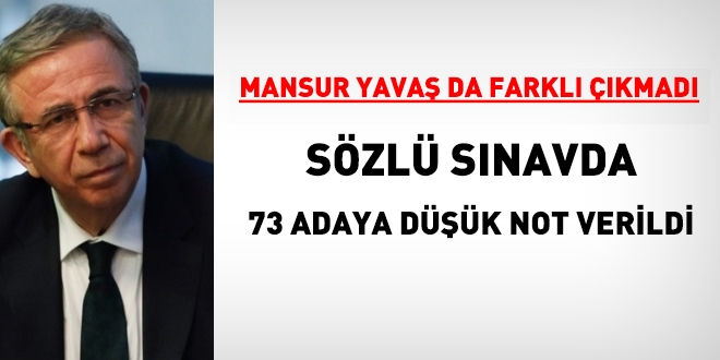 ASKİ'de, 73 adaya GYS sözlüsünde düşük not verildi