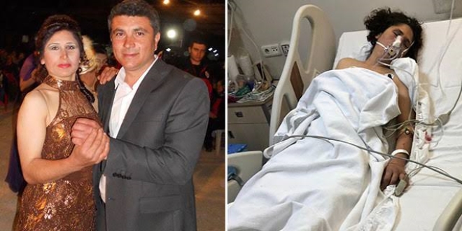 Eşinin darbettiği Filiz, yaşam savaşı veriyor