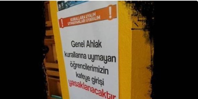 Artuklu Üniversitesine asılan 'ahlak kuralları' afişi Meclis'in gündeminde