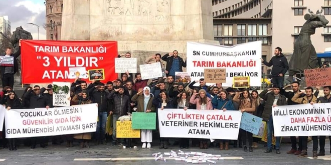 Atama bekleyen Tarımcılar, basın açıklaması yaptı