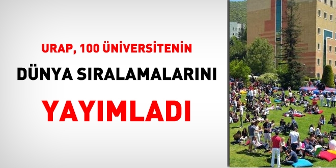 URAP, 100 Trk niversitesinin Dnya sralamalarn aklad