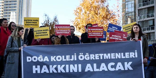 Doğa Koleji öğretmenleri okul yönetimine dilekçe verdi