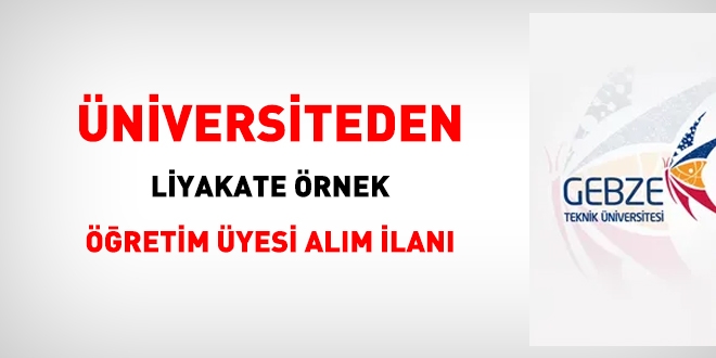 niversiteden, rnek retim yesi alm ilan