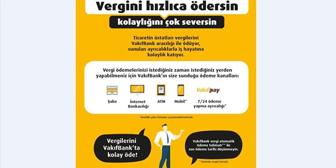 VakıfBank'tan vergi ödemelerine özel çözüm